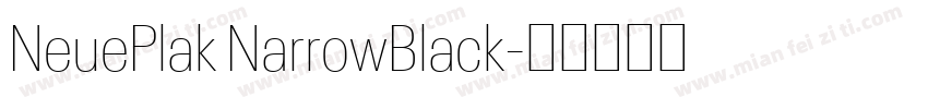 NeuePlak NarrowBlack字体转换